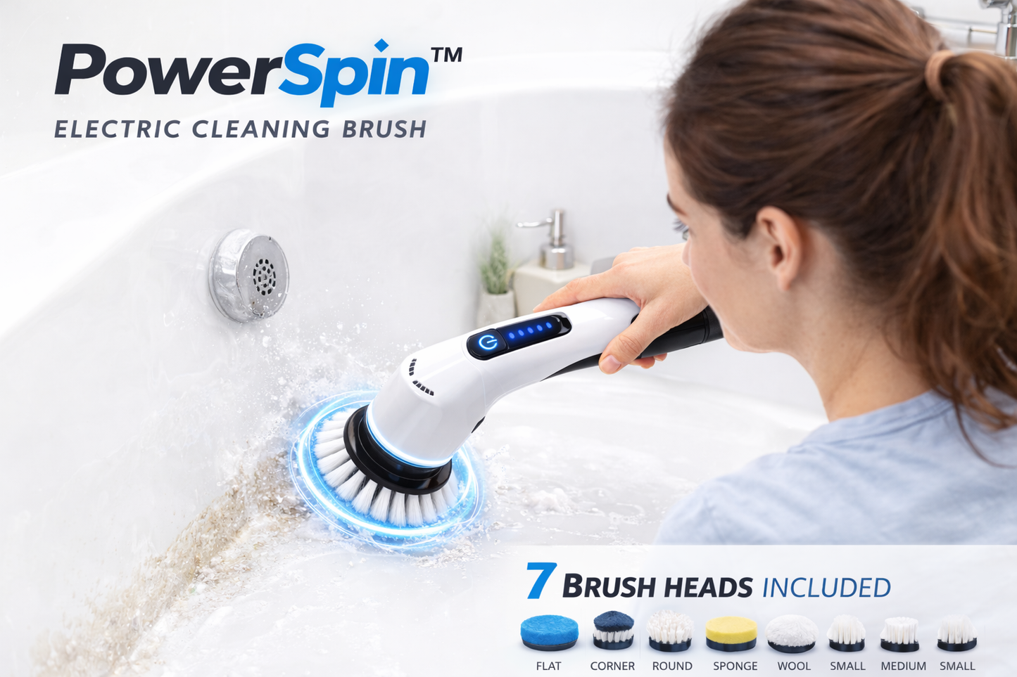 PowerSpin™ Electric Cleaning Brush